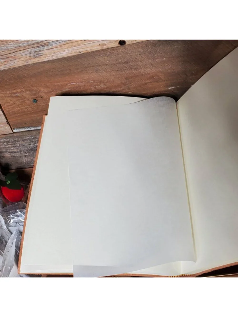 PratesiArte Genuine Leather Photo Album Made In Italy With Cream Pages